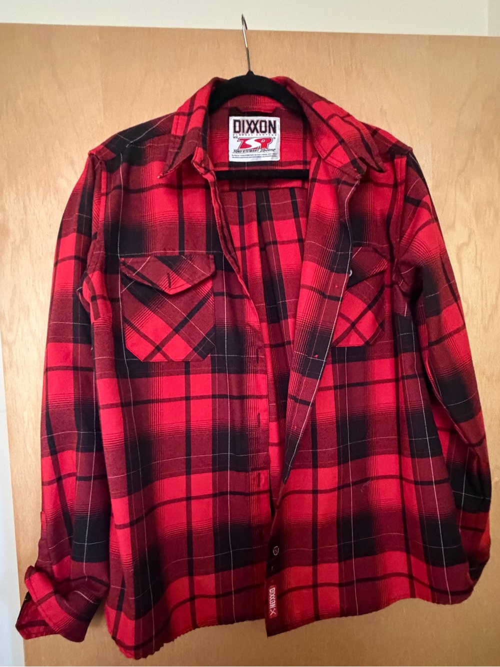DIXXON Red and Black Plaid Button-Down Shirt